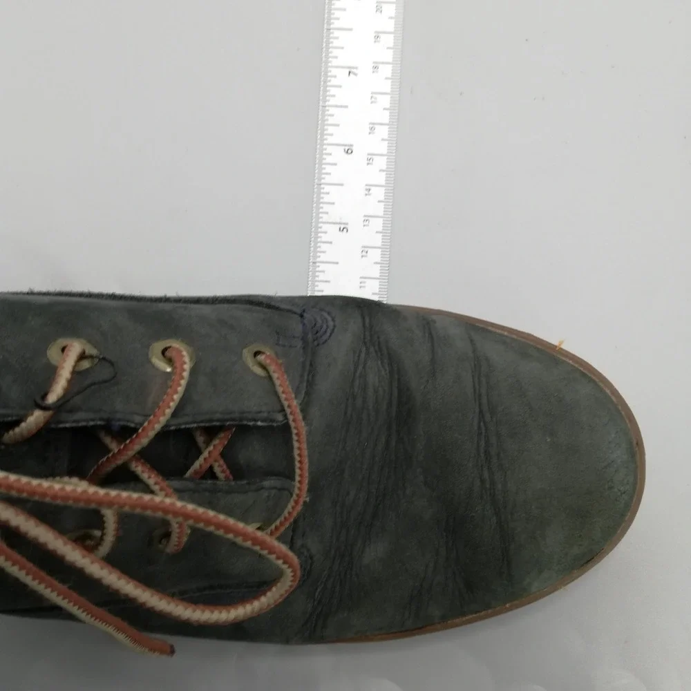 Timberland Boots Boys Shoes Suede Leather Green Lace Up Slim‎ Cupsole 6